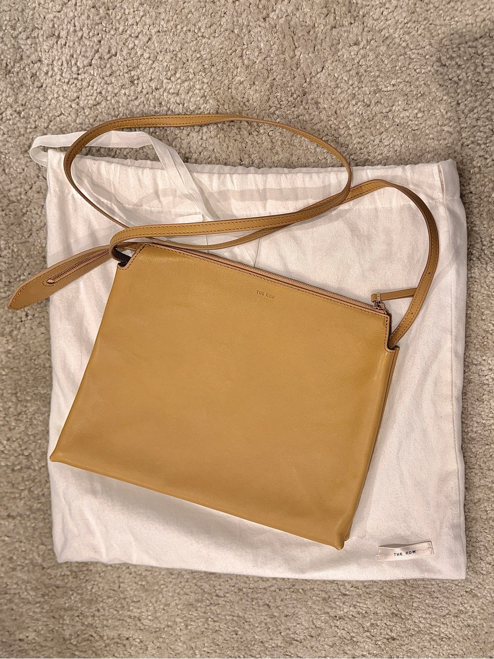The Row Tan Mustard Leather Crossbody